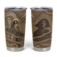 Black Cowboy Nat Love Tumbler Cup Vintage Western Portrait Lasso