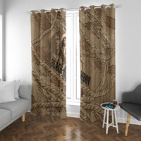 Black Cowboy Nat Love Window Curtain Vintage Western Portrait Lasso