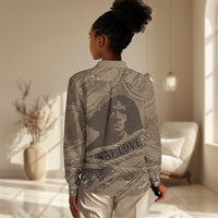 Black Cowboy Nat Love Women Casual Shirt Vintage Western Portrait Lasso