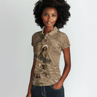 Black Cowboy Nat Love Women Polo Shirt Vintage Western Portrait Lasso