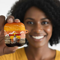Black Cowboy Bill Pickett AirPods Case Retro Sunset Western Design