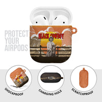 Black Cowboy Bill Pickett AirPods Case Retro Sunset Western Design