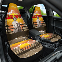 Black Cowboy Bill Pickett Car Seat Cover Retro Sunset Western Design