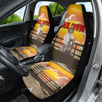 Black Cowboy Bill Pickett Car Seat Cover Retro Sunset Western Design