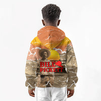 Black Cowboy Bill Pickett Kid Hoodie Retro Sunset Western Design