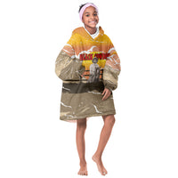 Black Cowboy Bill Pickett Kid Wearable Blanket Hoodie Retro Sunset Western Design