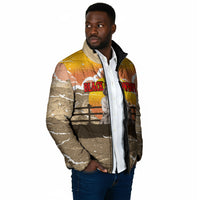Black Cowboy Bill Pickett Padded Jacket Retro Sunset Western Design
