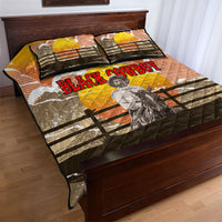 Black Cowboy Bill Pickett Quilt Bed Set Retro Sunset Western Design