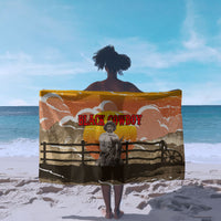 Black Cowboy Bill Pickett Sarong Retro Sunset Western Design