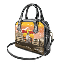 Black Cowboy Bill Pickett Shoulder Handbag Retro Sunset Western Design