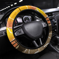 Black Cowboy Bill Pickett Steering Wheel Cover Retro Sunset Western Design