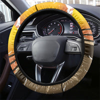 Black Cowboy Bill Pickett Steering Wheel Cover Retro Sunset Western Design