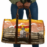 Black Cowboy Bill Pickett Travel Bag Retro Sunset Western Design