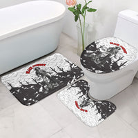Black Cowboy Nat Love Bathroom Set Comic Style Desert Line Art Red Typography