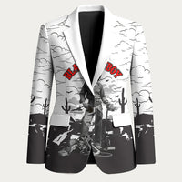 Black Cowboy Nat Love Blazer Comic Style Desert Line Art Red Typography