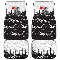 Black Cowboy Nat Love Car Mats Comic Style Desert Line Art Red Typography