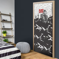 Black Cowboy Nat Love Door Cover Comic Style Desert Line Art Red Typography