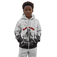 Black Cowboy Nat Love Kid Hoodie Comic Style Desert Line Art Red Typography