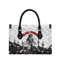 Black Cowboy Nat Love Leather Bag Comic Style Desert Line Art Red Typography