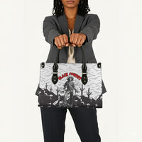Black Cowboy Nat Love Leather Bag Comic Style Desert Line Art Red Typography