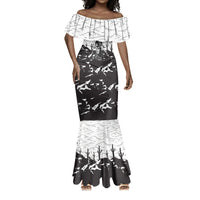 Black Cowboy Nat Love Mermaid Dress Comic Style Desert Line Art Red Typography