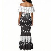 Black Cowboy Nat Love Mermaid Dress Comic Style Desert Line Art Red Typography