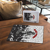 Black Cowboy Nat Love Puzzle Comic Style Desert Line Art Red Typography