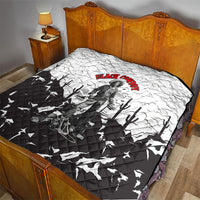 Black Cowboy Nat Love Quilt Comic Style Desert Line Art Red Typography