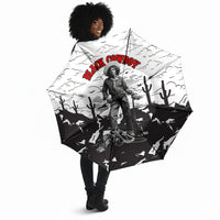 Black Cowboy Nat Love Umbrella Comic Style Desert Line Art Red Typography