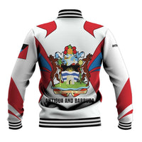 Antigua and Barbuda Flag Baseball Jacket with National Coat of Arms - Wonder Print Shop