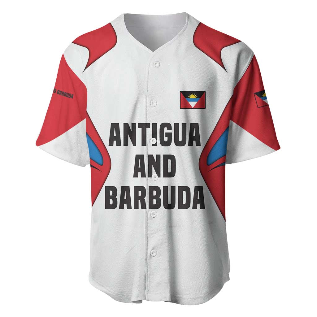Antigua and Barbuda Flag Baseball Jersey with National Coat of Arms - Wonder Print Shop