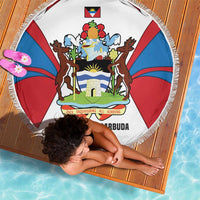 Antigua and Barbuda Flag Beach Blanket with National Coat of Arms - Wonder Print Shop