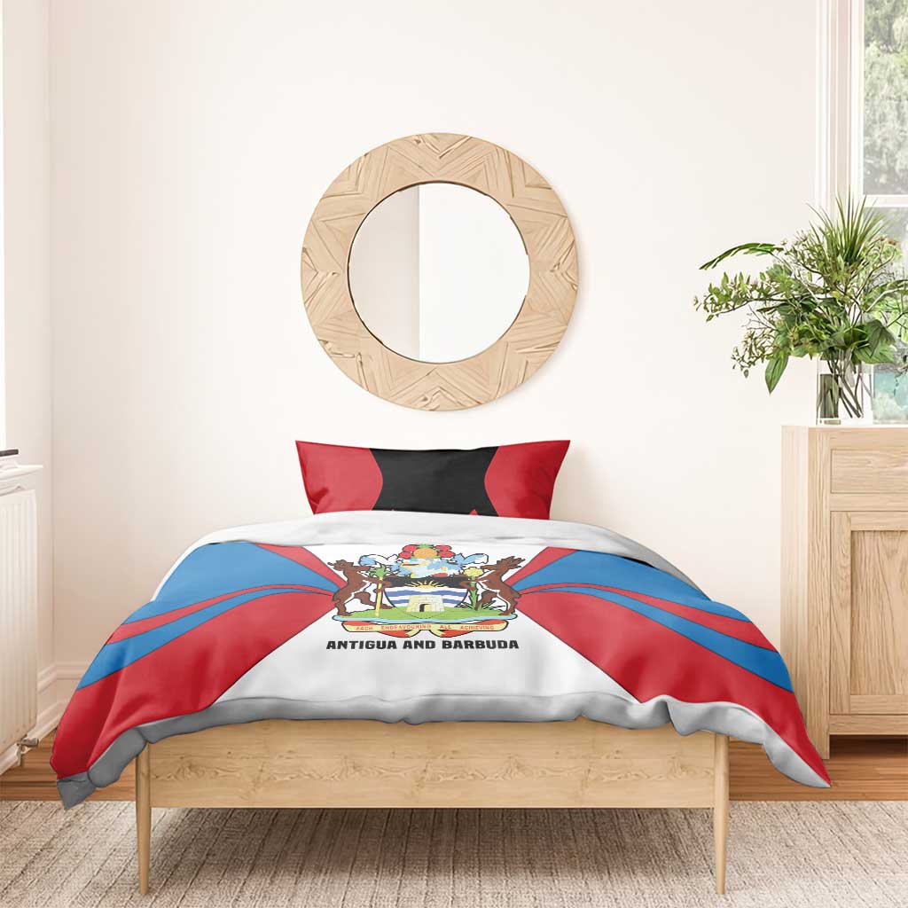 Antigua and Barbuda Flag Bedding Set with National Coat of Arms - Wonder Print Shop