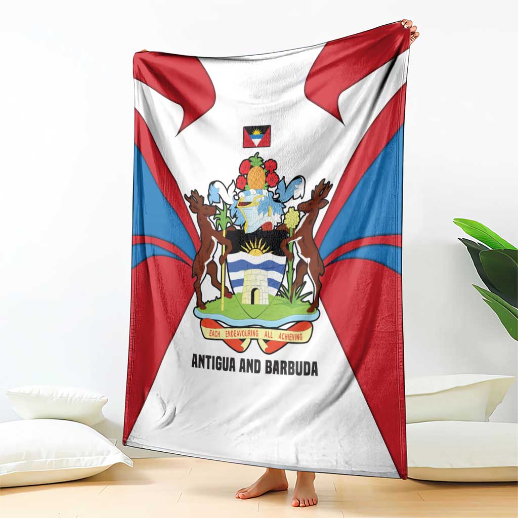 Antigua and Barbuda Flag Blanket with National Coat of Arms - Wonder Print Shop