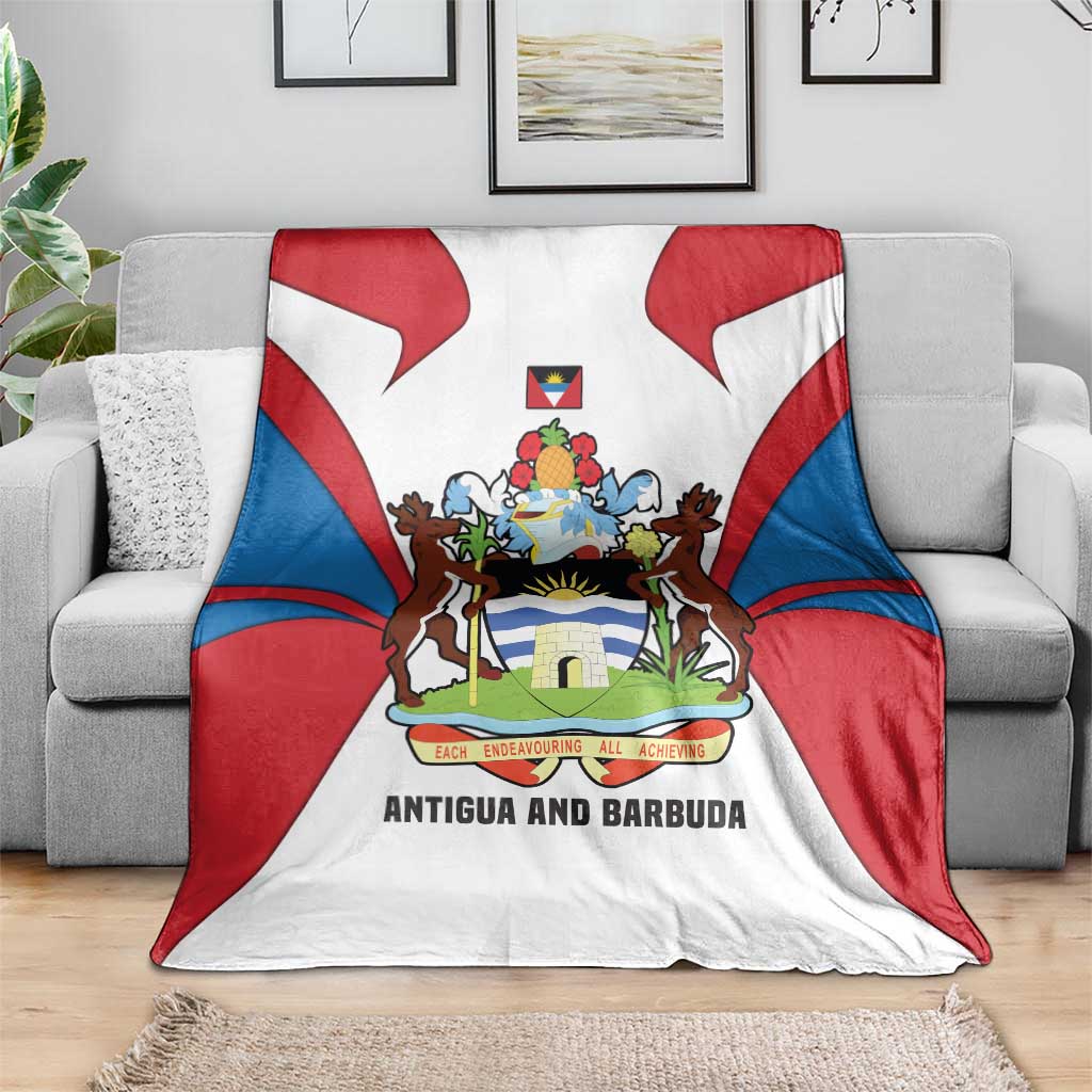 Antigua and Barbuda Flag Blanket with National Coat of Arms - Wonder Print Shop