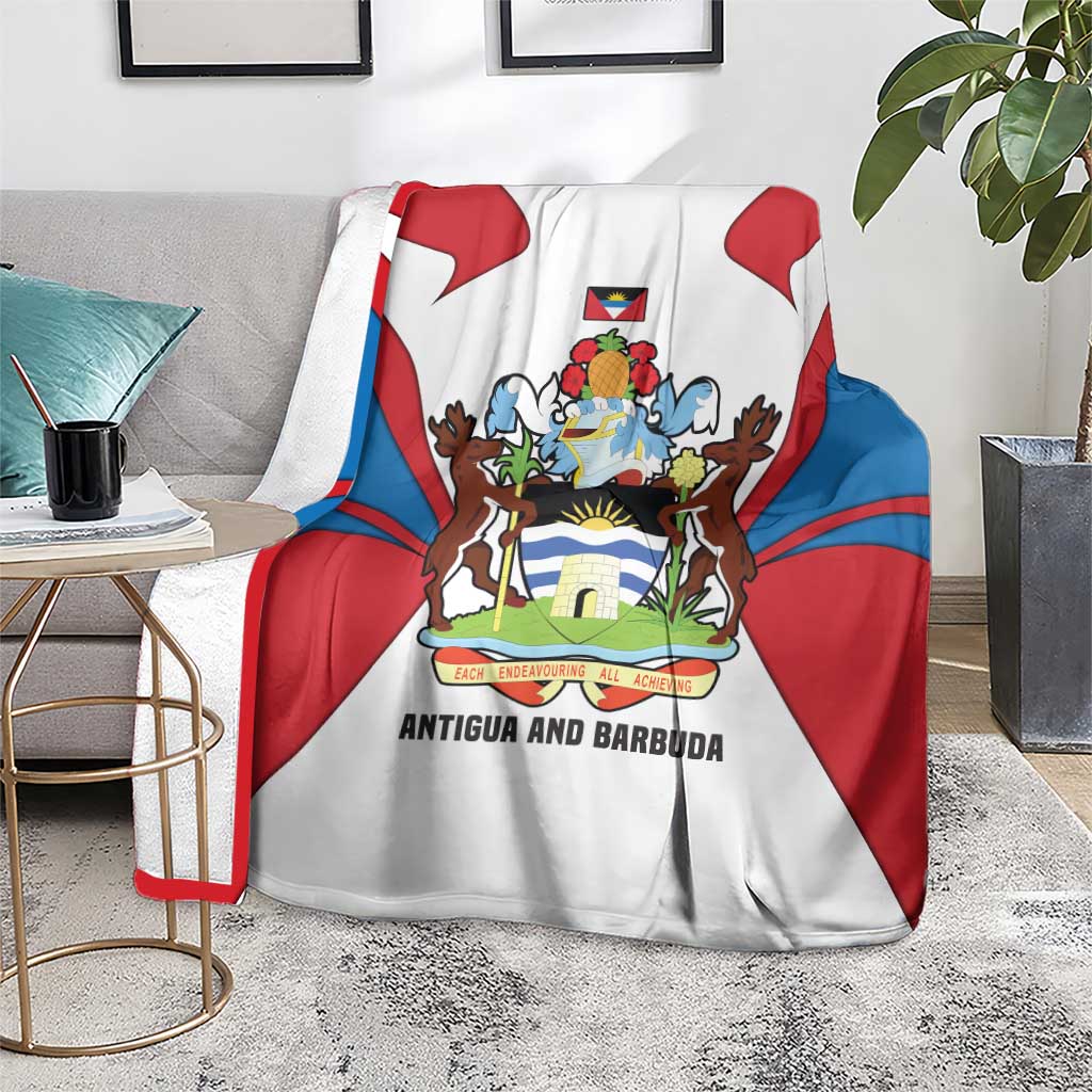 Antigua and Barbuda Flag Blanket with National Coat of Arms - Wonder Print Shop