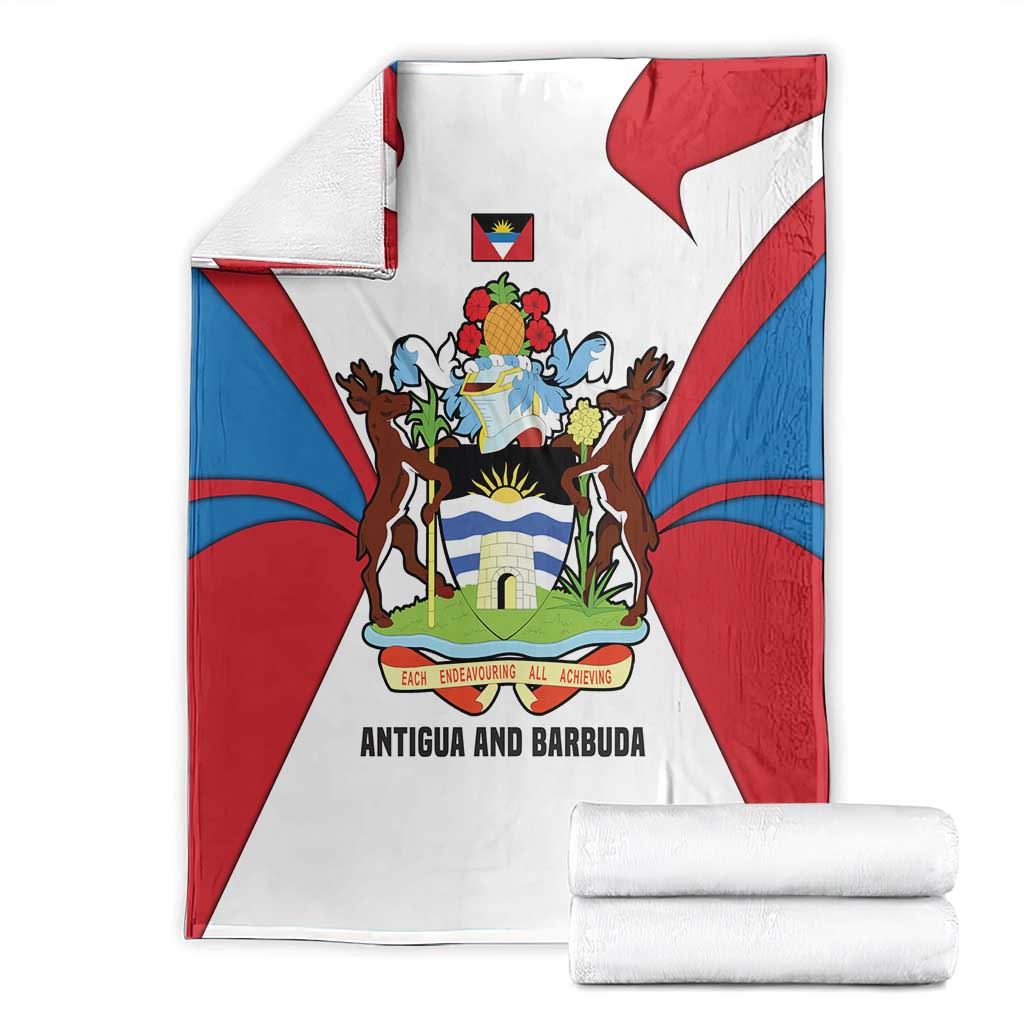 Antigua and Barbuda Flag Blanket with National Coat of Arms - Wonder Print Shop