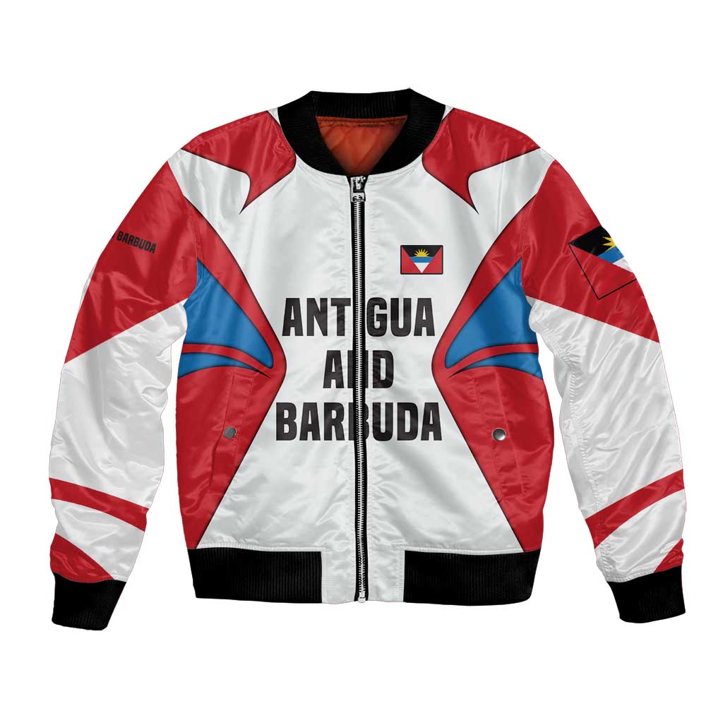 Antigua and Barbuda Flag Bomber Jacket with National Coat of Arms - Wonder Print Shop