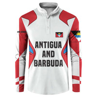 Antigua and Barbuda Flag Button Sweatshirt with National Coat of Arms - Wonder Print Shop
