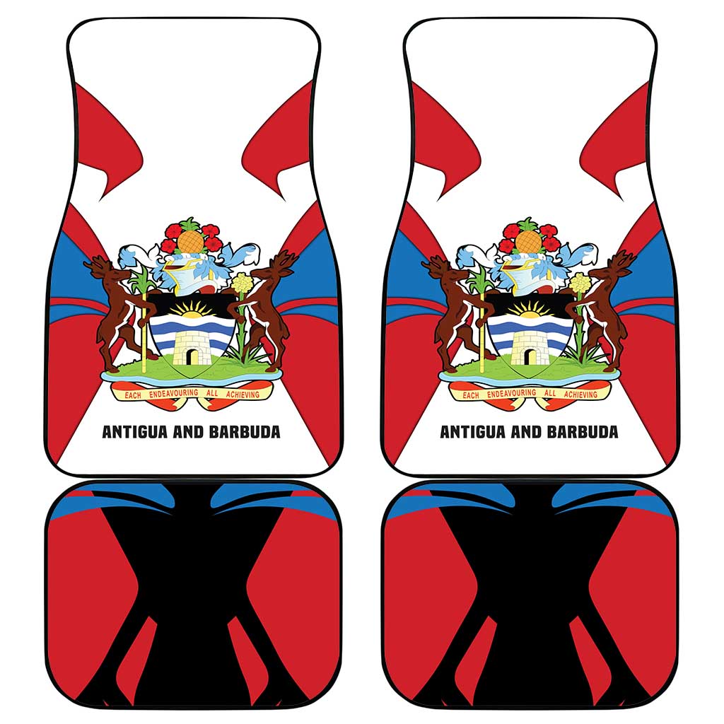 Antigua and Barbuda Flag Car Mats with National Coat of Arms - Wonder Print Shop