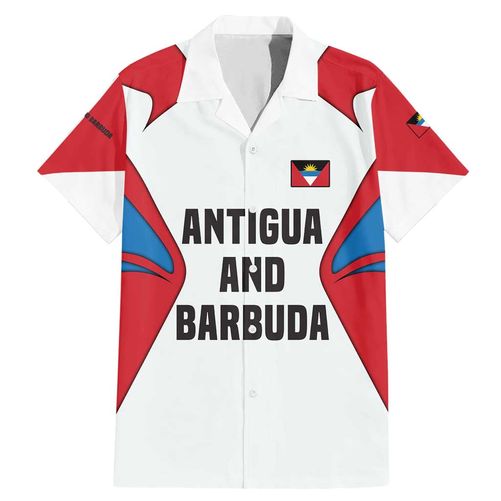 Antigua and Barbuda Flag Family Matching Mermaid Dress and Hawaiian Shirt with National Coat of Arms - Wonder Print Shop