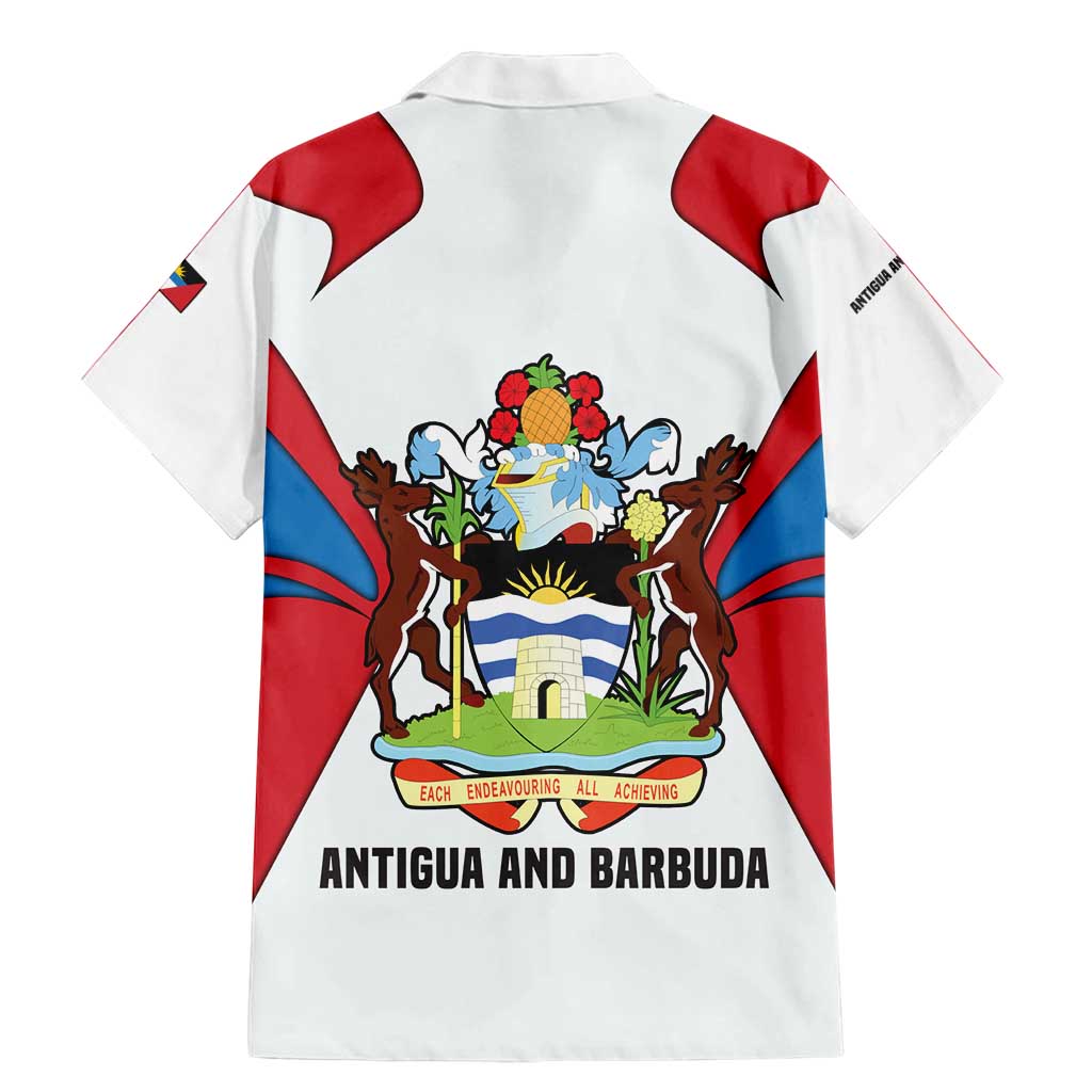 Antigua and Barbuda Flag Family Matching Mermaid Dress and Hawaiian Shirt with National Coat of Arms - Wonder Print Shop