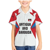 Antigua and Barbuda Flag Family Matching Mermaid Dress and Hawaiian Shirt with National Coat of Arms - Wonder Print Shop