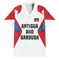Antigua and Barbuda Flag Family Matching Off The Shoulder Long Sleeve Dress and Hawaiian Shirt with National Coat of Arms - Wonder Print Shop