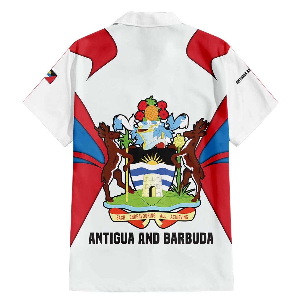 Antigua and Barbuda Flag Family Matching Summer Maxi Dress and Hawaiian Shirt with National Coat of Arms - Wonder Print Shop