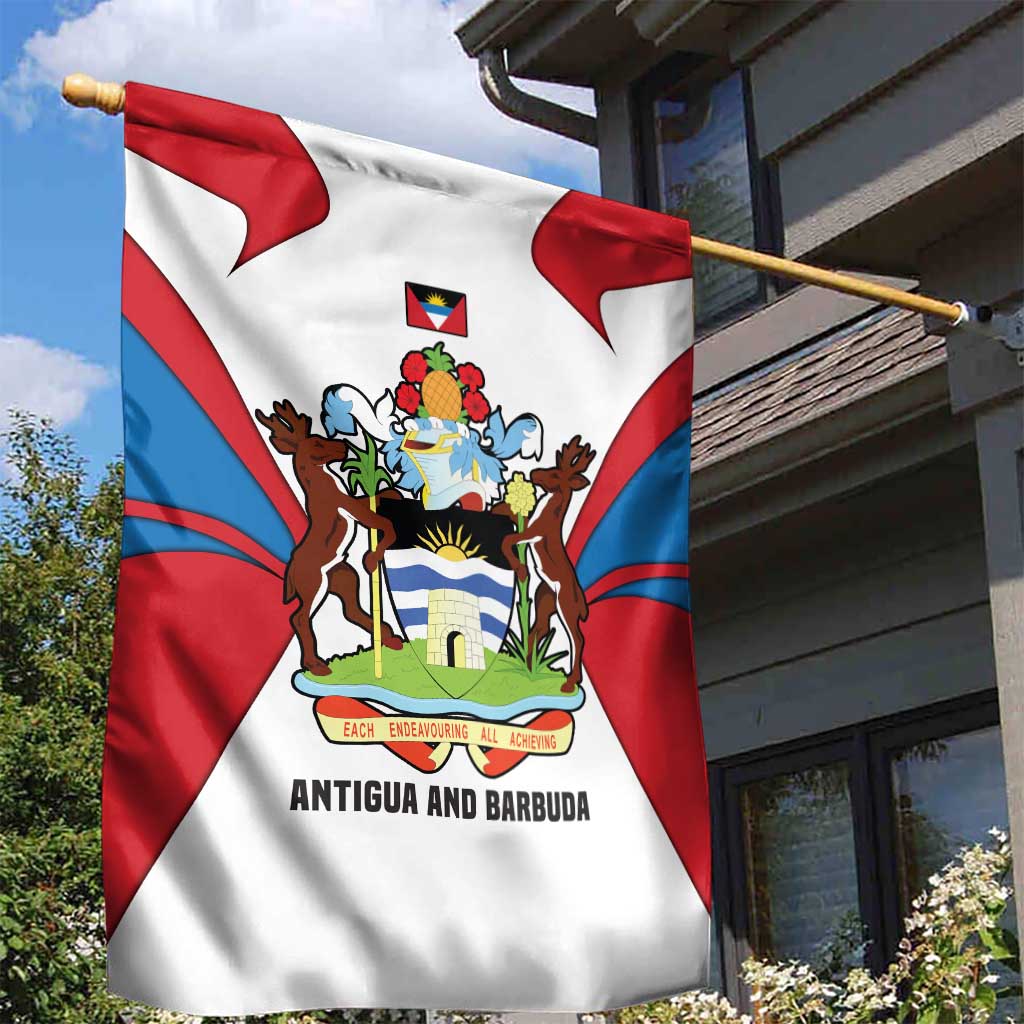Antigua and Barbuda Flag Garden Flag with National Coat of Arms - Wonder Print Shop