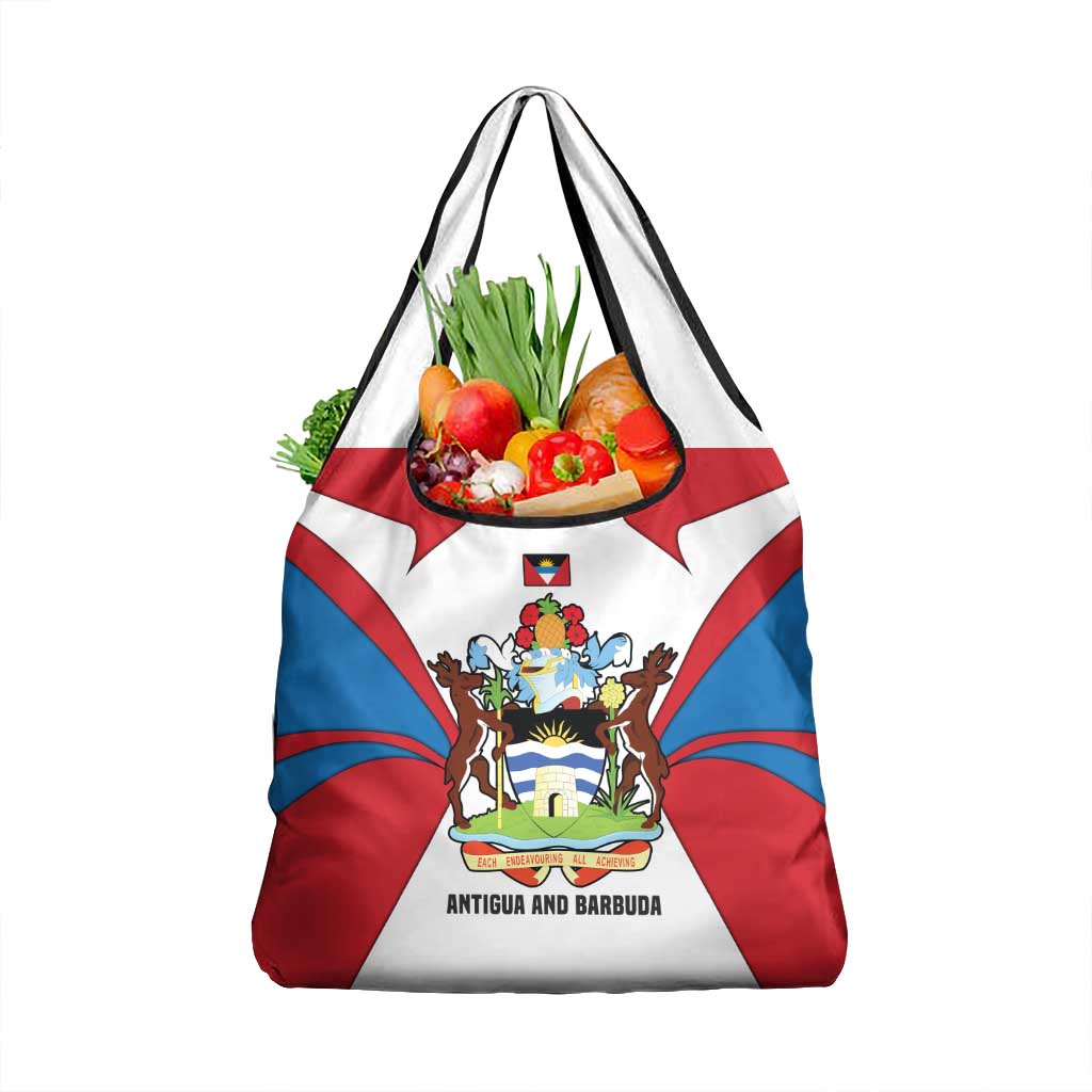 Antigua and Barbuda Flag Grocery Bag with National Coat of Arms - Wonder Print Shop