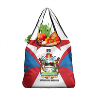 Antigua and Barbuda Flag Grocery Bag with National Coat of Arms - Wonder Print Shop