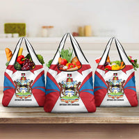 Antigua and Barbuda Flag Grocery Bag with National Coat of Arms - Wonder Print Shop