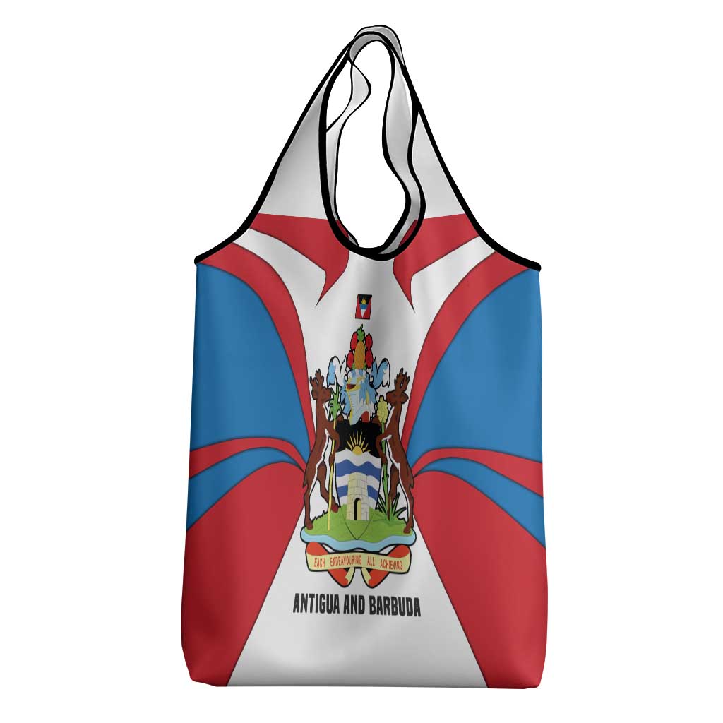 Antigua and Barbuda Flag Grocery Bag with National Coat of Arms - Wonder Print Shop